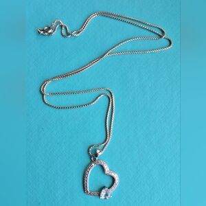 Elegant 925 Silver Heart Pendant Necklace